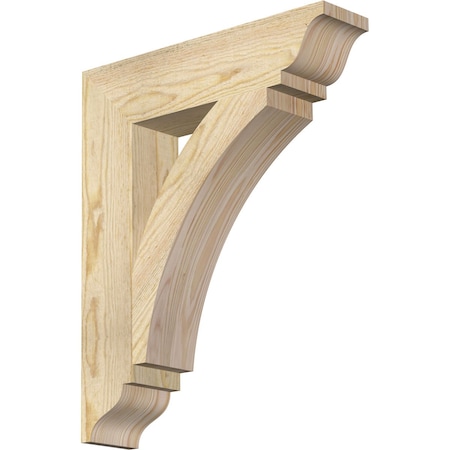Ekena Millwork Thorton Traditional Rough Sawn Bracket, Douglas Fir, 4"W x 18"D x 22"H BKT04X18X22THR01RDF
